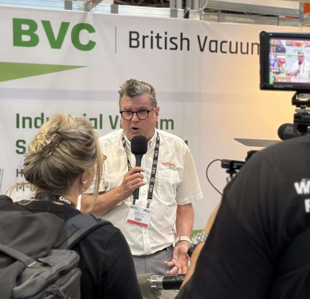 Richard Pescott speaking at the BVC stand during The Health & Safety Event 2026