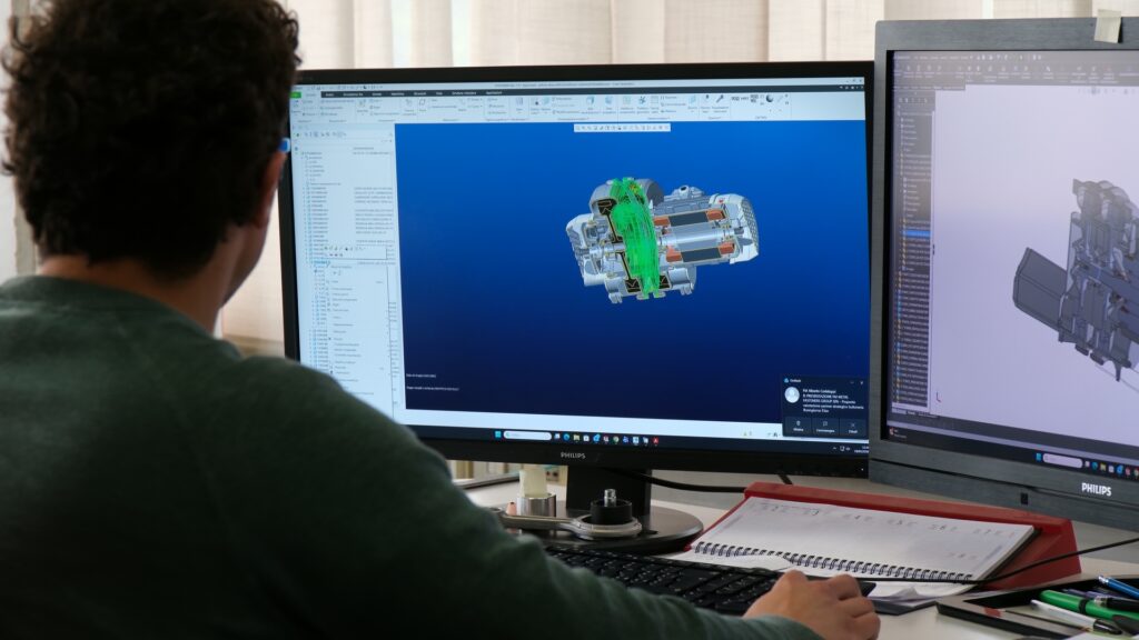 ESAM engineering team developing side channel blower technology